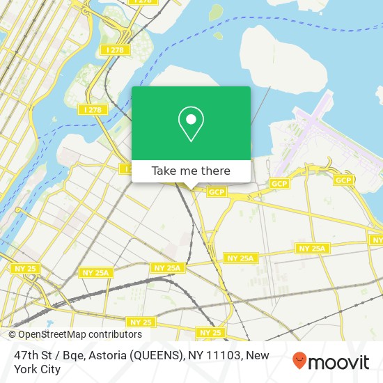 Mapa de 47th St / Bqe, Astoria (QUEENS), NY 11103