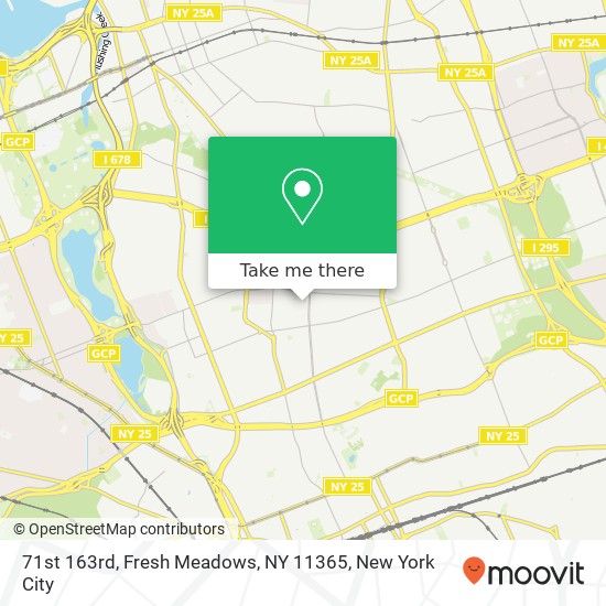 Mapa de 71st 163rd, Fresh Meadows, NY 11365