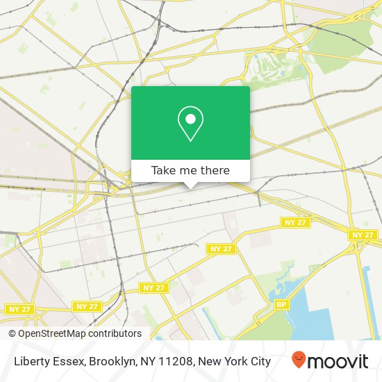 Mapa de Liberty Essex, Brooklyn, NY 11208