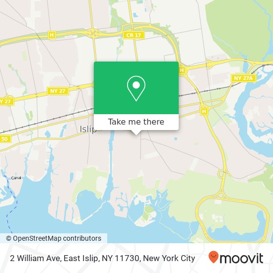 Mapa de 2 William Ave, East Islip, NY 11730