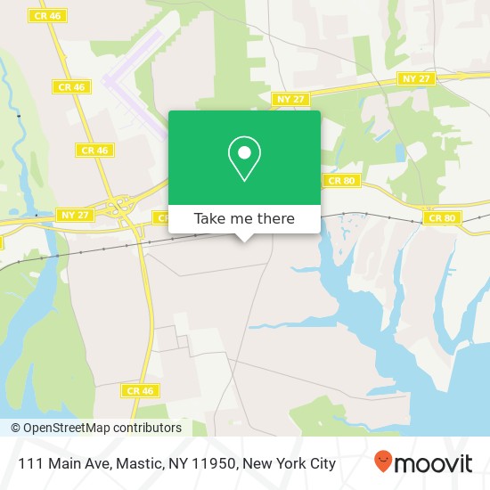 Mapa de 111 Main Ave, Mastic, NY 11950