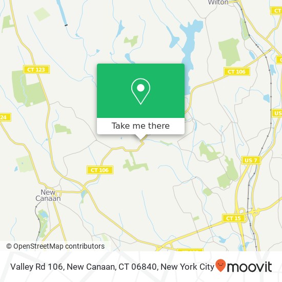 Valley Rd 106, New Canaan, CT 06840 map