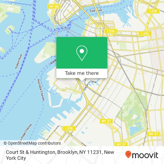 Court St & Huntington, Brooklyn, NY 11231 map
