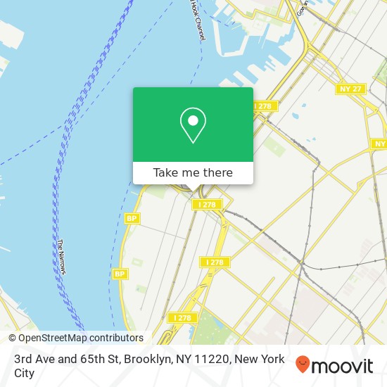 3rd Ave and 65th St, Brooklyn, NY 11220 map