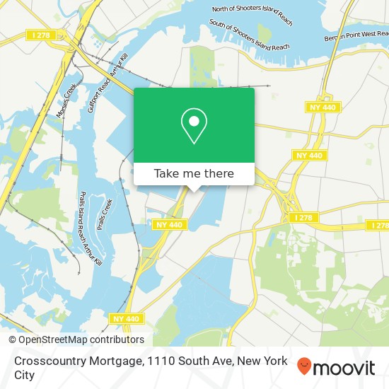 Mapa de Crosscountry Mortgage, 1110 South Ave