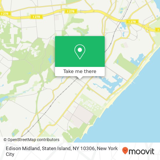 Mapa de Edison Midland, Staten Island, NY 10306