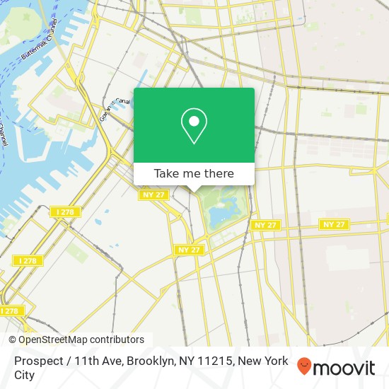 Mapa de Prospect / 11th Ave, Brooklyn, NY 11215