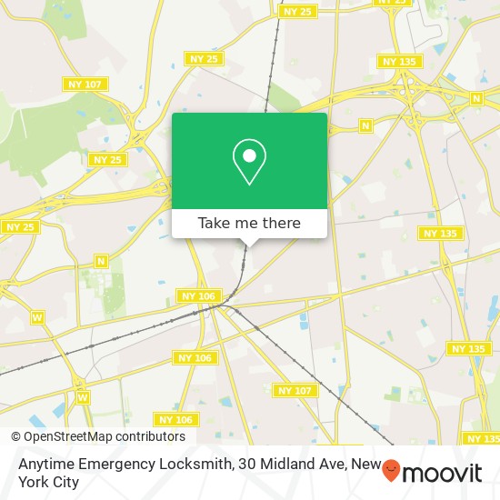 Mapa de Anytime Emergency Locksmith, 30 Midland Ave