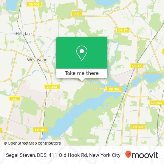 Segal Steven, DDS, 411 Old Hook Rd map