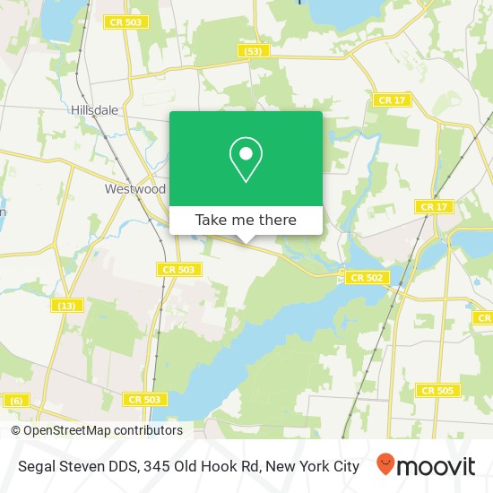 Mapa de Segal Steven DDS, 345 Old Hook Rd