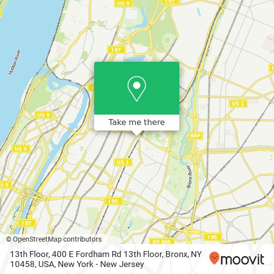 13th Floor, 400 E Fordham Rd 13th Floor, Bronx, NY 10458, USA map