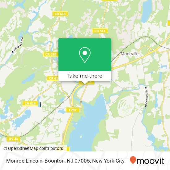 Mapa de Monroe Lincoln, Boonton, NJ 07005
