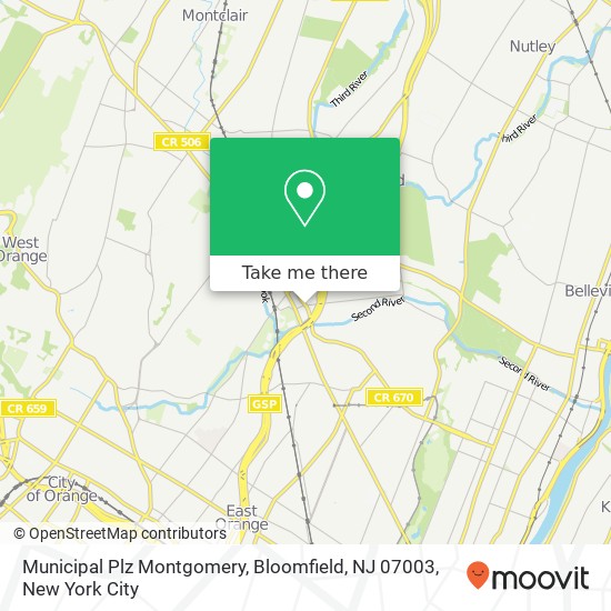 Municipal Plz Montgomery, Bloomfield, NJ 07003 map