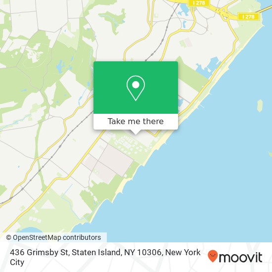 Mapa de 436 Grimsby St, Staten Island, NY 10306