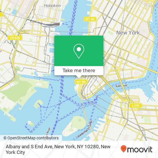 Albany and S End Ave, New York, NY 10280 map