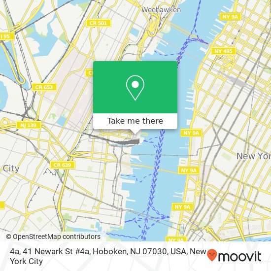 Mapa de 4a, 41 Newark St #4a, Hoboken, NJ 07030, USA
