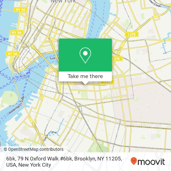 6bk, 79 N Oxford Walk #6bk, Brooklyn, NY 11205, USA map