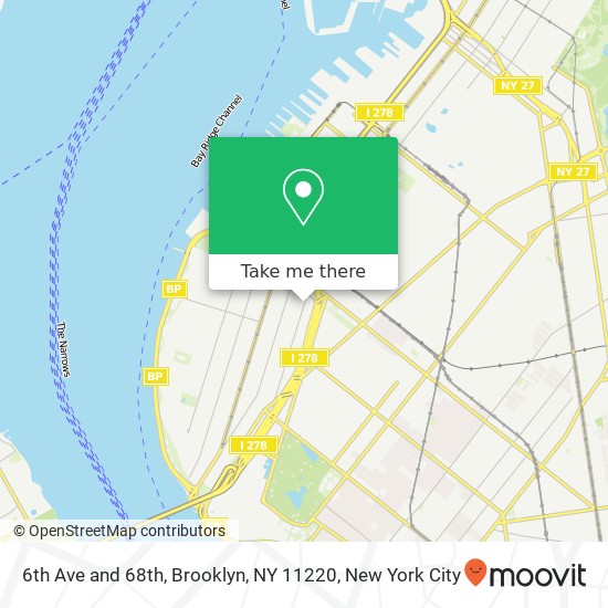 Mapa de 6th Ave and 68th, Brooklyn, NY 11220