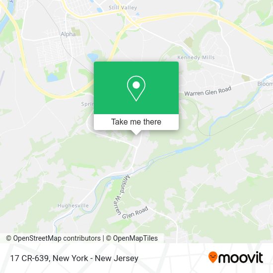 Mapa de 17 CR-639, Bloomsbury, NJ 08804