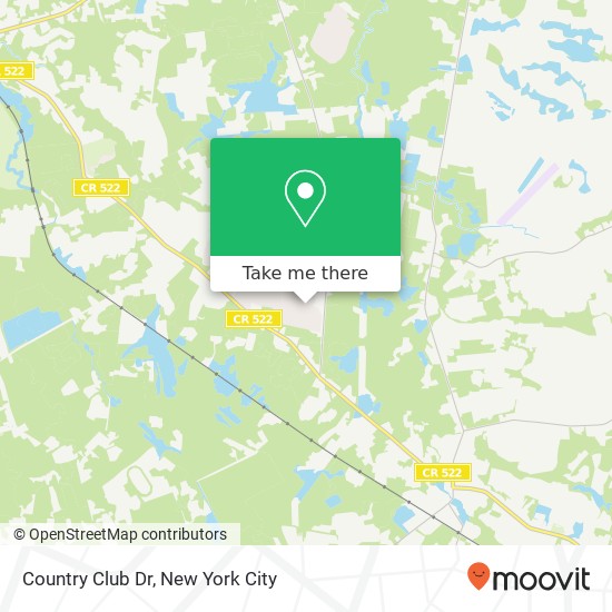 Mapa de Country Club Dr, Monroe Twp, NJ 08831