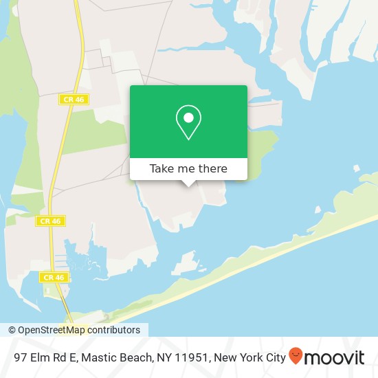 97 Elm Rd E, Mastic Beach, NY 11951 map