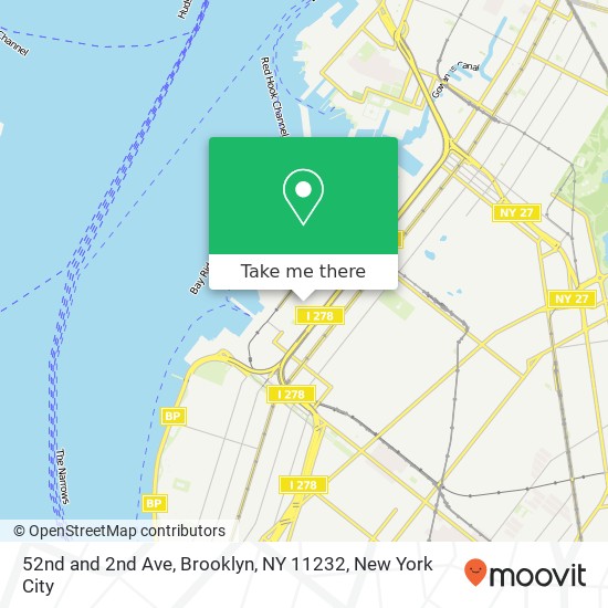 Mapa de 52nd and 2nd Ave, Brooklyn, NY 11232