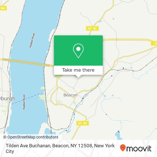 Mapa de Tilden Ave Buchanan, Beacon, NY 12508