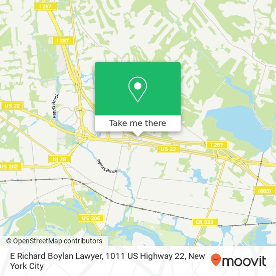 Mapa de E Richard Boylan Lawyer, 1011 US Highway 22
