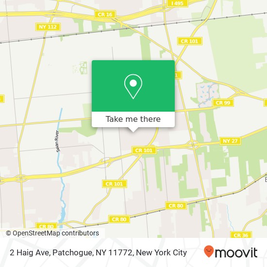 Mapa de 2 Haig Ave, Patchogue, NY 11772