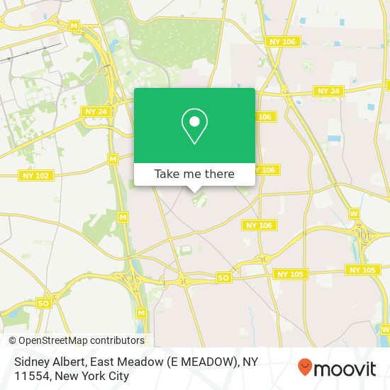 Mapa de Sidney Albert, East Meadow (E MEADOW), NY 11554