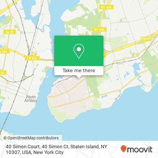Mapa de 40 Simon Court, 40 Simon Ct, Staten Island, NY 10307, USA