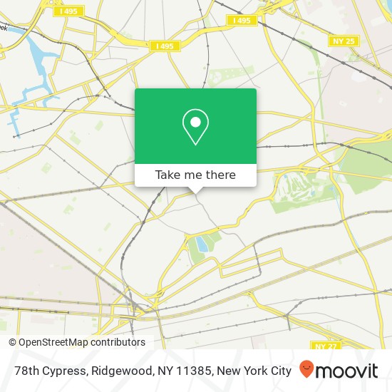 Mapa de 78th Cypress, Ridgewood, NY 11385