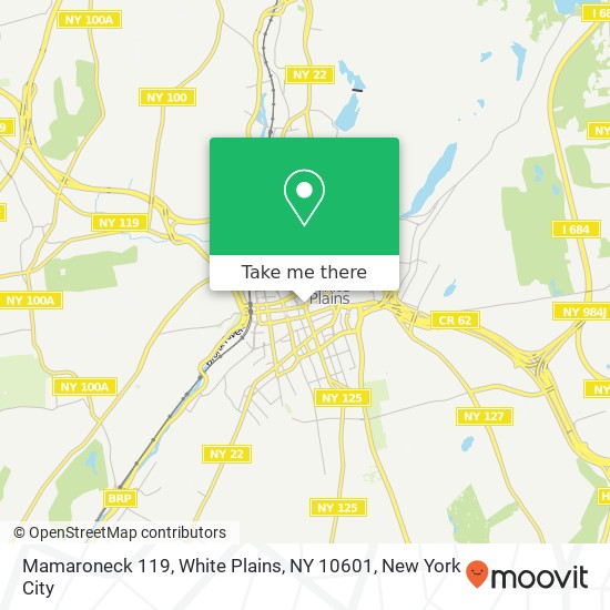 Mapa de Mamaroneck 119, White Plains, NY 10601