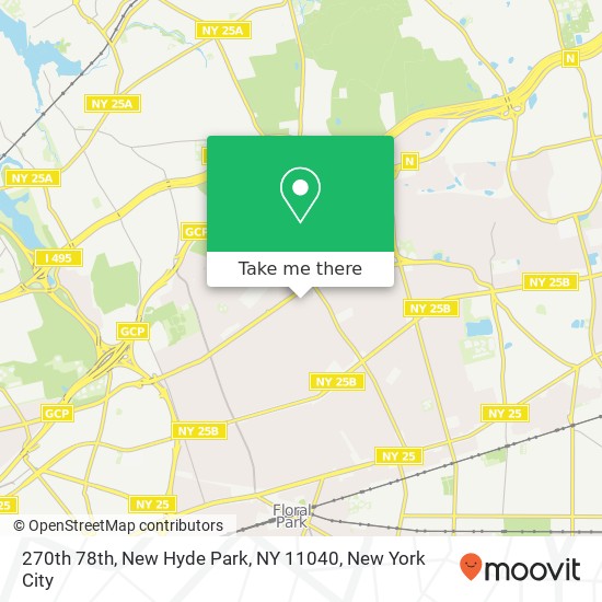 Mapa de 270th 78th, New Hyde Park, NY 11040
