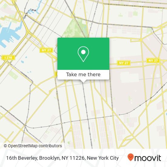 Mapa de 16th Beverley, Brooklyn, NY 11226