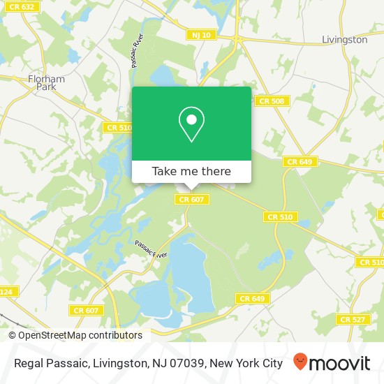 Mapa de Regal Passaic, Livingston, NJ 07039