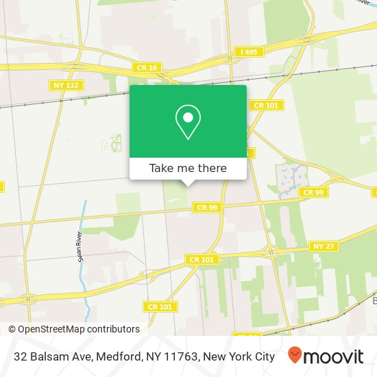 32 Balsam Ave, Medford, NY 11763 map