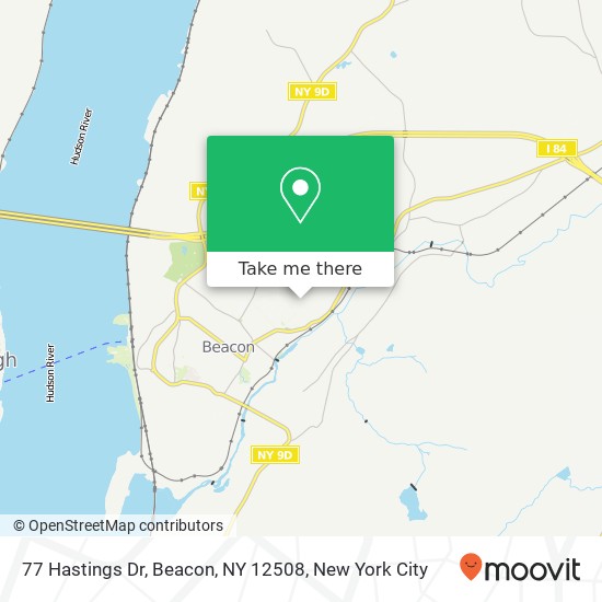 Mapa de 77 Hastings Dr, Beacon, NY 12508