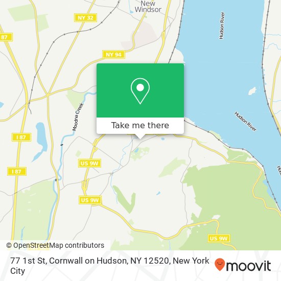 Mapa de 77 1st St, Cornwall on Hudson, NY 12520