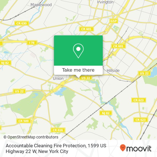 Mapa de Accountable Cleaning Fire Protection, 1599 US Highway 22 W