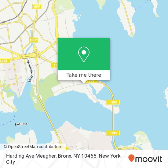 Mapa de Harding Ave Meagher, Bronx, NY 10465