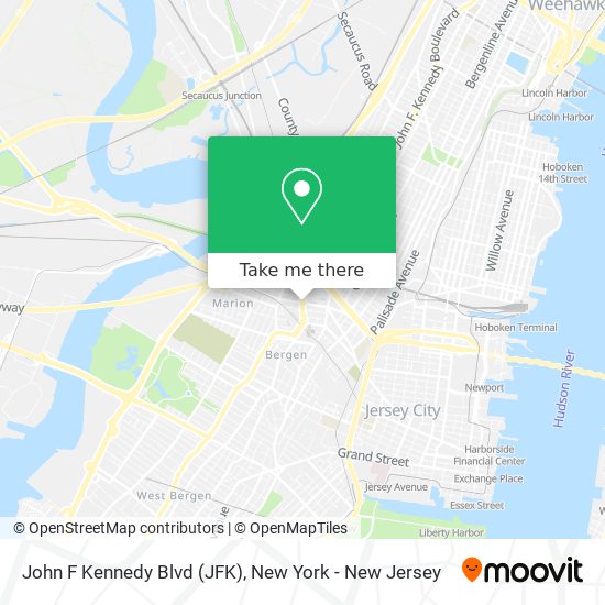 Mapa de John F Kennedy Blvd (JFK)