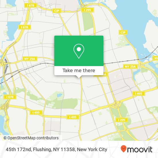 45th 172nd, Flushing, NY 11358 map