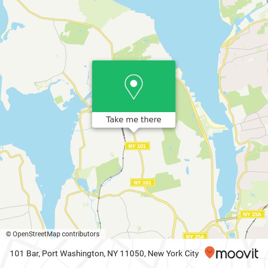 Mapa de 101 Bar, Port Washington, NY 11050