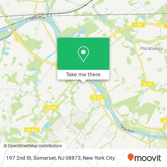 Mapa de 197 2nd St, Somerset, NJ 08873