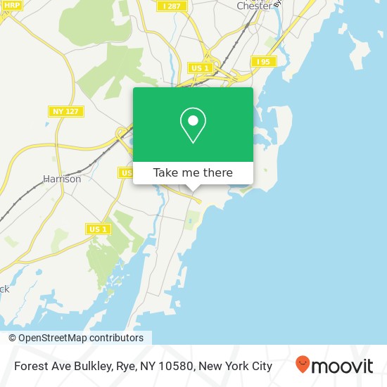 Mapa de Forest Ave Bulkley, Rye, NY 10580