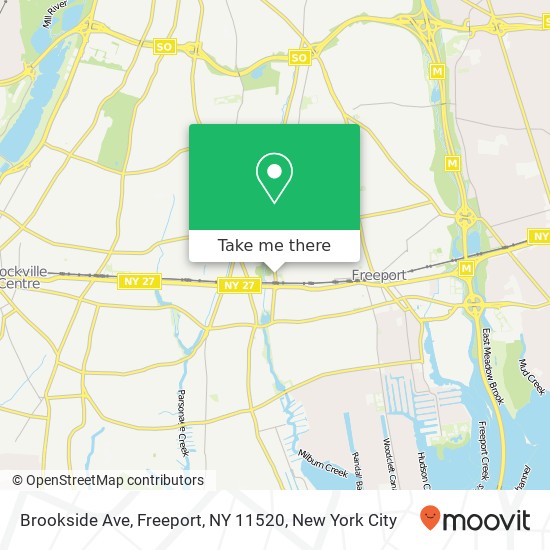 Mapa de Brookside Ave, Freeport, NY 11520