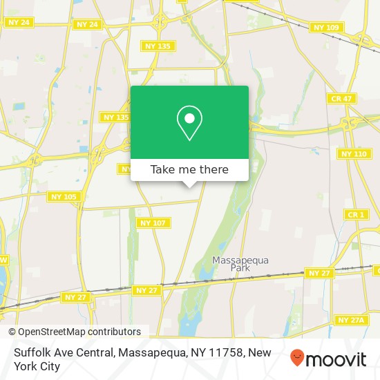 Suffolk Ave Central, Massapequa, NY 11758 map