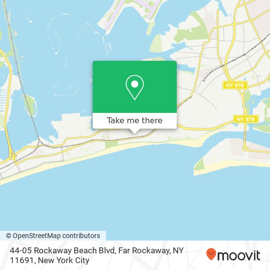 Mapa de 44-05 Rockaway Beach Blvd, Far Rockaway, NY 11691