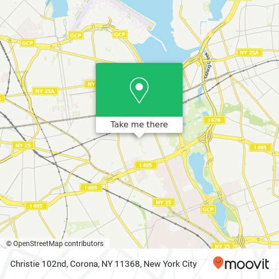 Christie 102nd, Corona, NY 11368 map